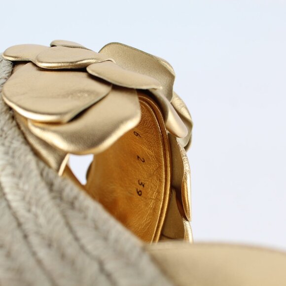 NEW Valentino Garavani Atelier 03 Rose Metallic Leather Espadrilles Sandals - Picture 13 of 16